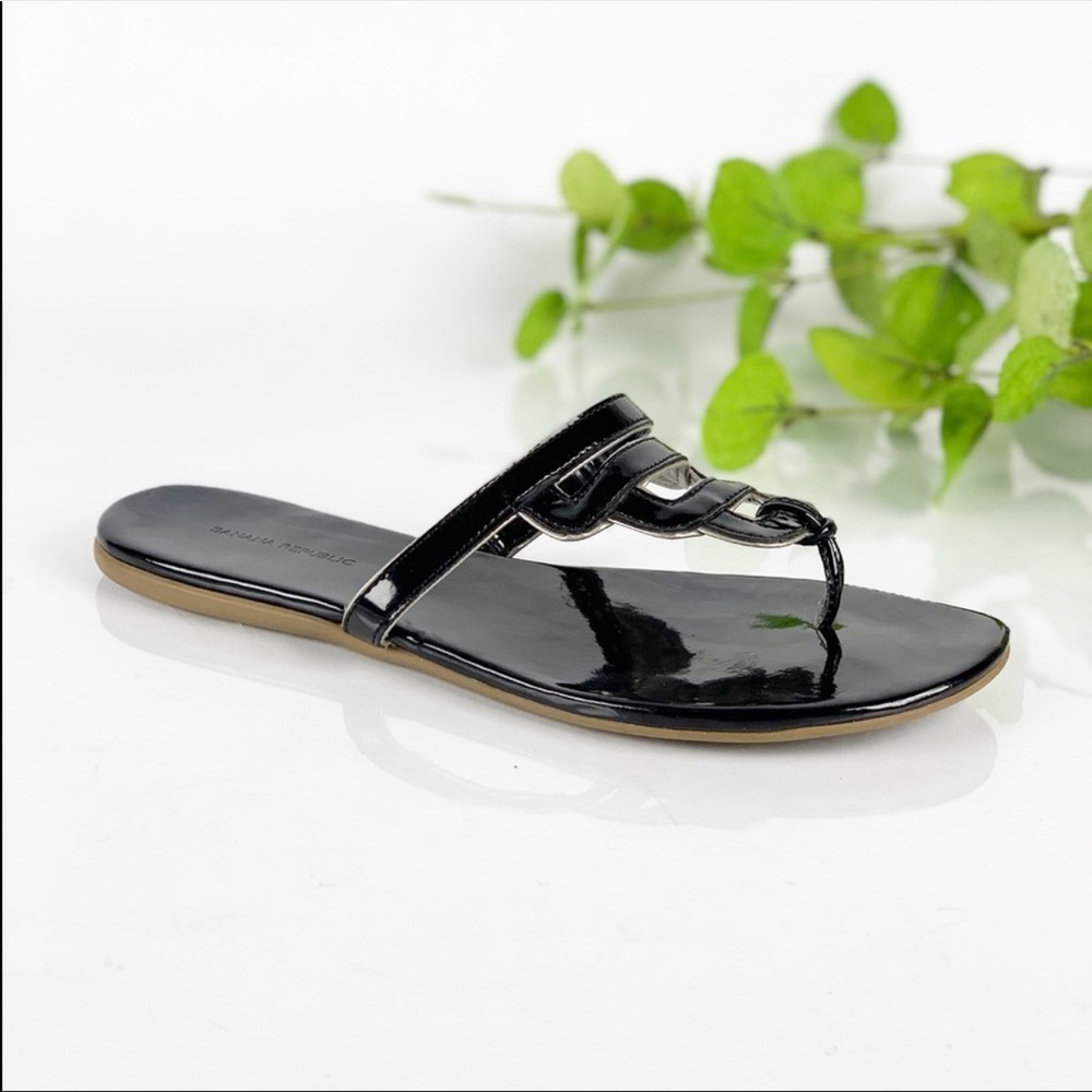 Banana Republic Black Slide Thong Sandal Flip Flop